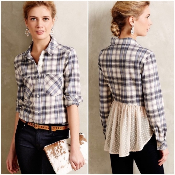 Anthropologie Holding Horses | Willow Ridge Button Down Flannel - Picture 6 of 8